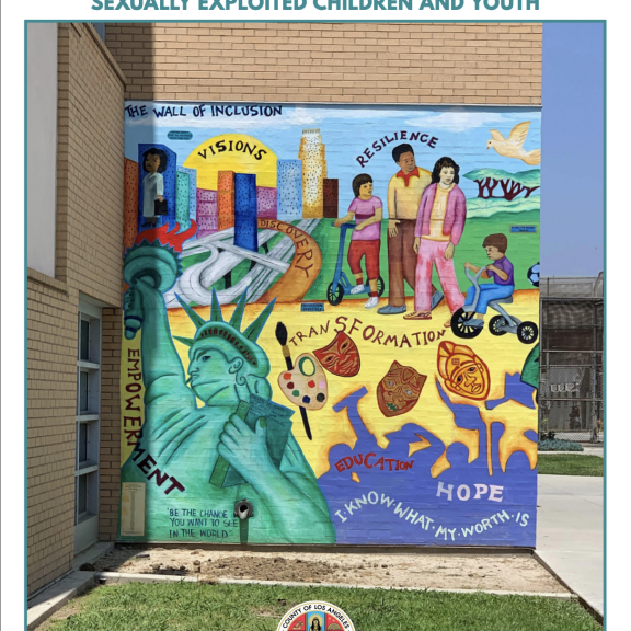 Report cover includes title and picture of small mural on exterior wall