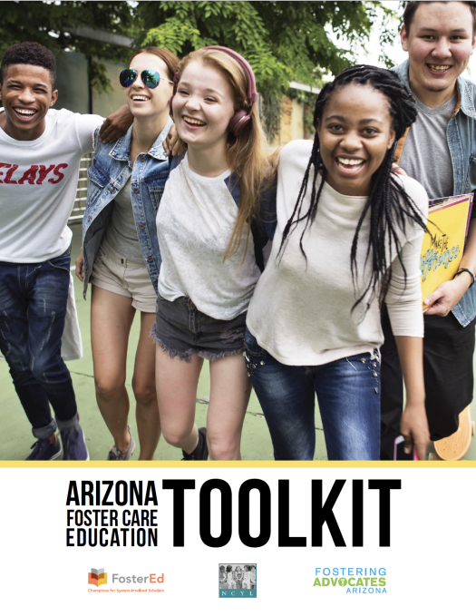 Report cover with title and photo of group of smiling teens outside