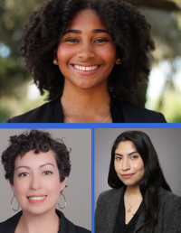 Collage of three portrait photographs; Madelyn Cox-Guerra, Wendy Garcia-Nava, and Amelia Isaacs