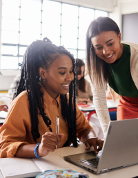 Student receiving support at school