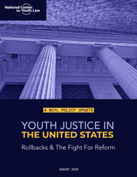Cover of Youth Justice in the U.S. report