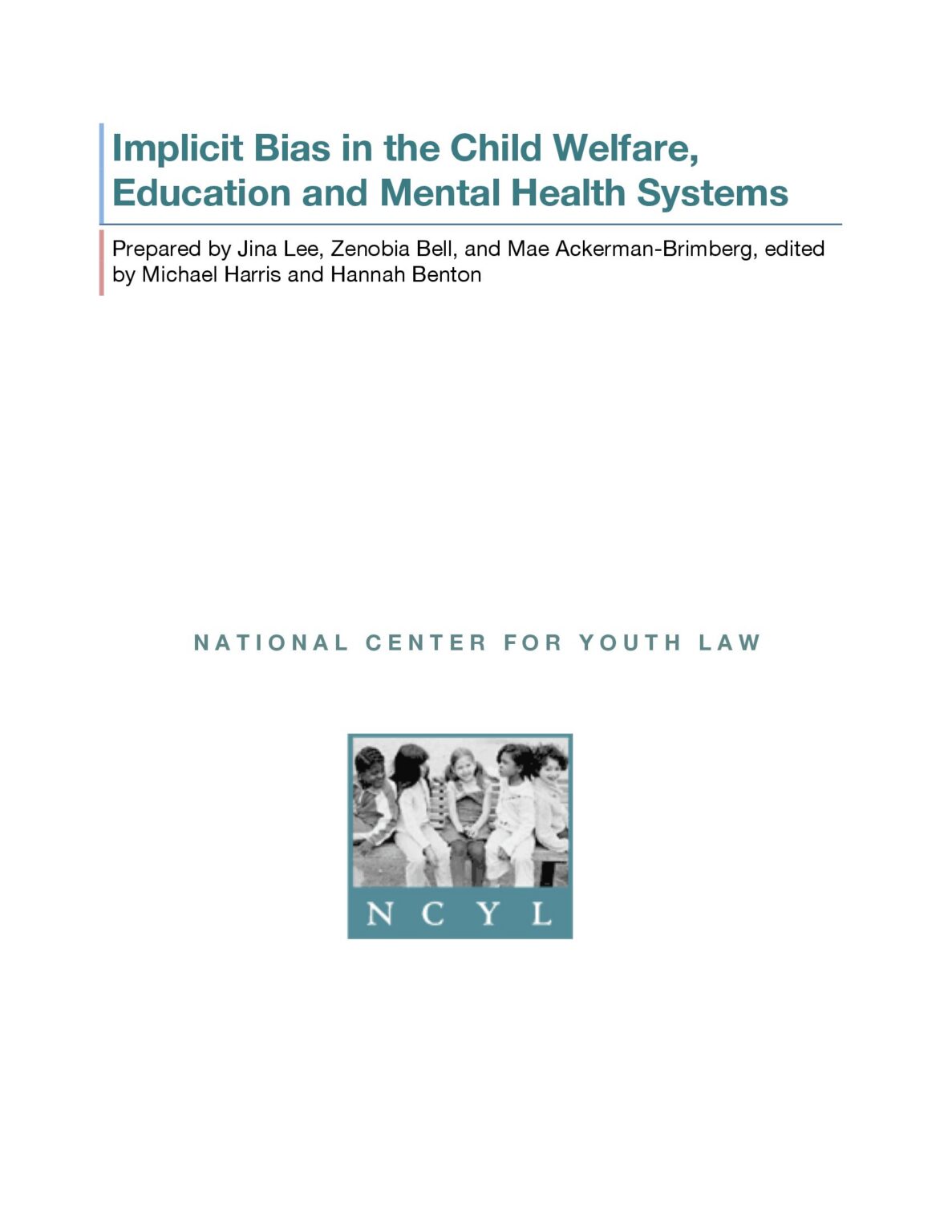Implicit Bias in the Child Welfare, Education and Mental Health Systems ...