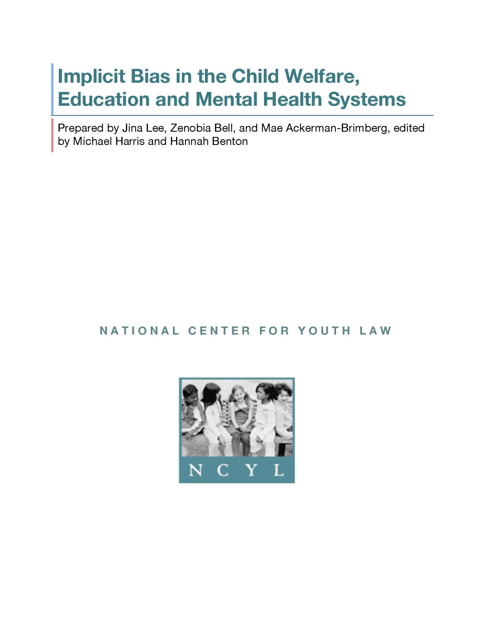 Implicit Bias in the Child Welfare, Education and Mental Health Systems ...
