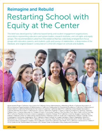 Reimagine and Rebuild: Restarting School with Equity at the Center